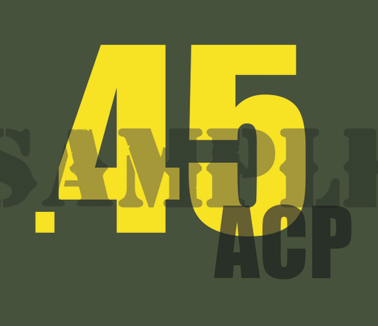 .45 ACP - Yellow - Standard  - .30Cal