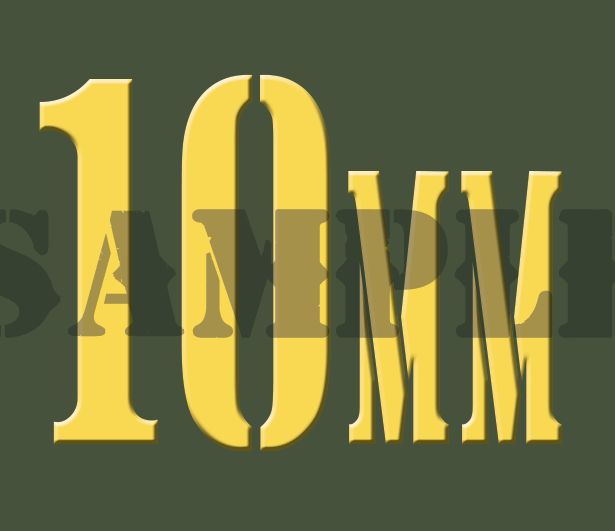 10mm - Yellow - Stencil - .30Cal