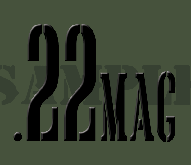 .22Mag - Black - Stencil - .30Cal