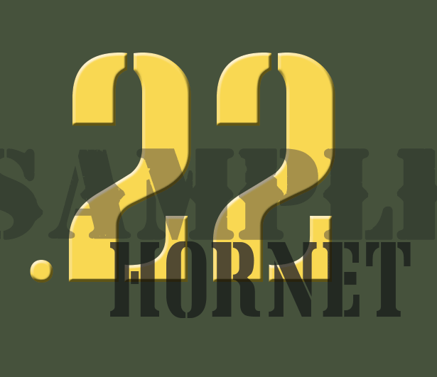 .22 Hornet - Yellow - Stencil - .30Cal