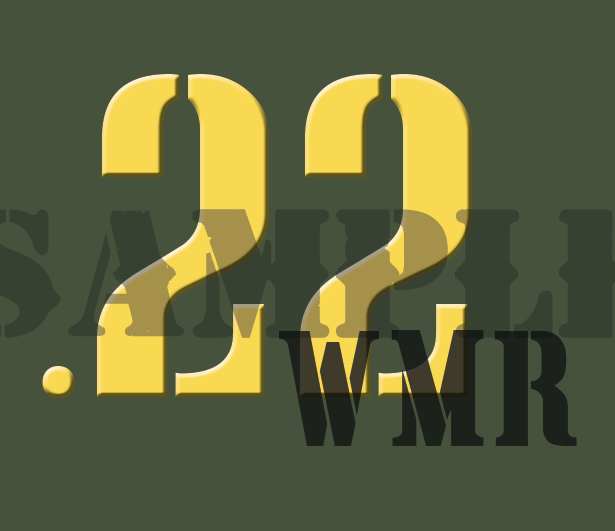 22WMR - Yellow - Stencil  - .30Cal