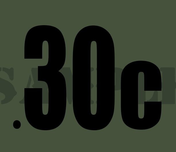 .30c - Black - Standard  - .30Cal