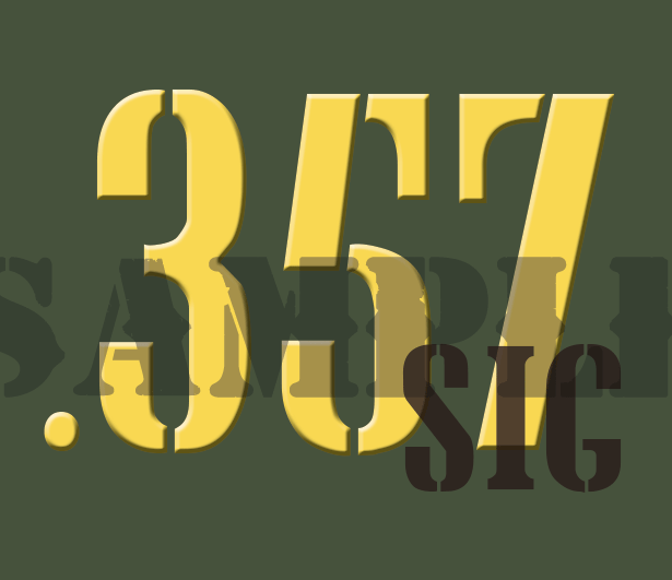 .357 Sig - Yellow - Stencil  - .30Cal
