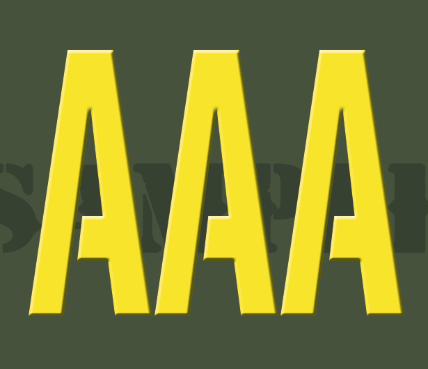 AAA Battery - Yellow - Stencil  - .30Cal (NC)