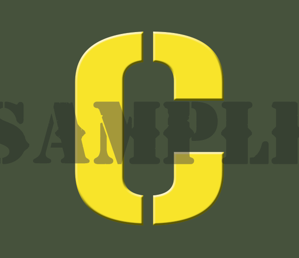 C Battery - Yellow - Stencil  - .30Cal (NC)