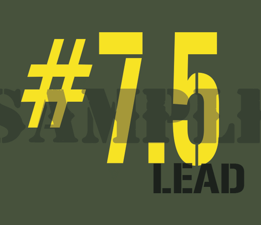 #7.5 Lead - Yellow - Stencil  - .30Cal (NC)