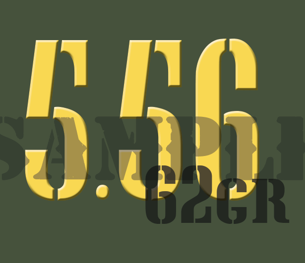 5.56 62gr - Yellow - Stencil  - .30Cal