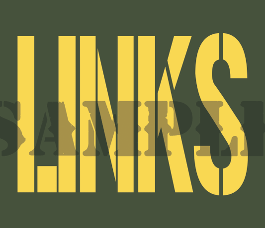 LINKS - Yellow - Stencil  - .30Cal (NC)