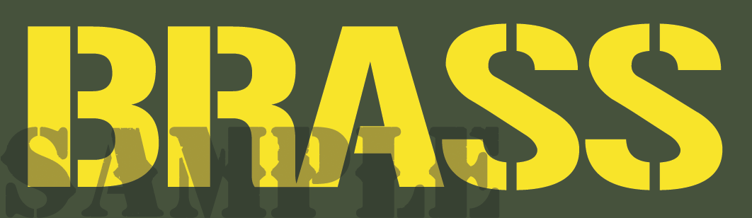 Brass - Yellow - Stencil - Half Height (NC)