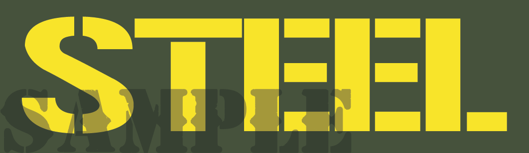 Steel - Yellow - Stencil - Half Height (NC)