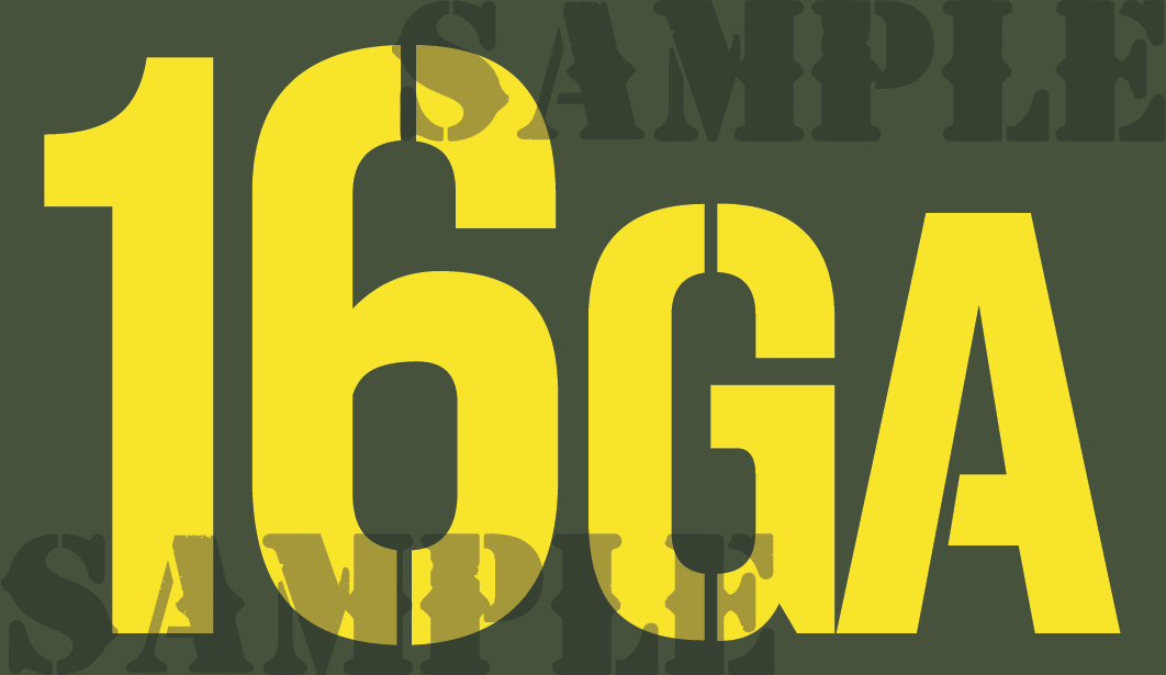 16GA - Yellow - Stencil  - .50Cal