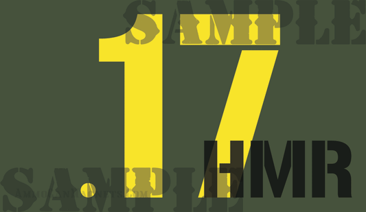.17HMR - Yellow - Stencil  - .50Cal