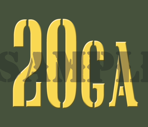20GA - Yellow - Stencil  - .30Cal
