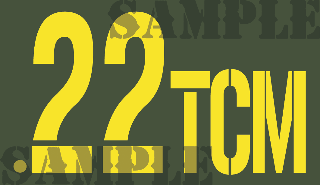 .22TCM - Yellow - Stencil - .50Cal