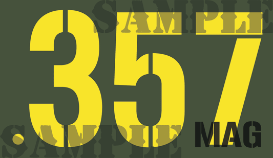 .357Mag - Yellow - Stencil  - .50Cal