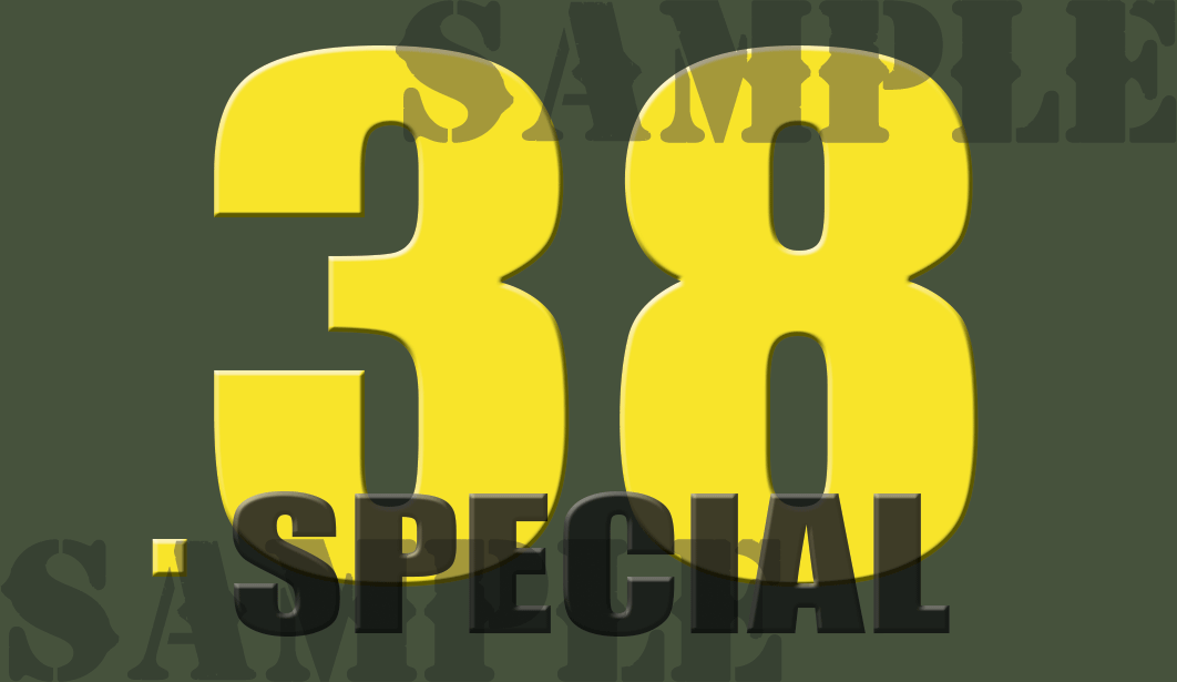.38 Special Sticker - Yellow - Standard  - .50Cal