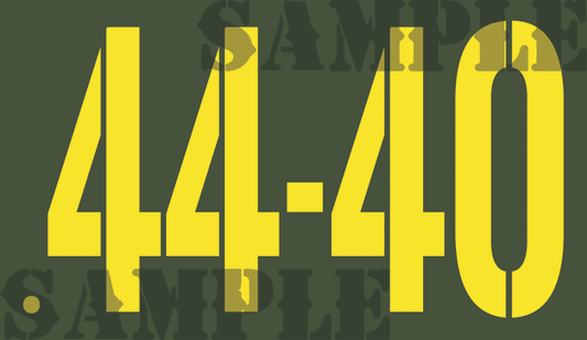 .44-40 - Yellow - Stencil  - .50Cal