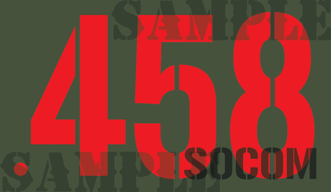 .458 SOCOM - Red - Stencil  - .50Cal