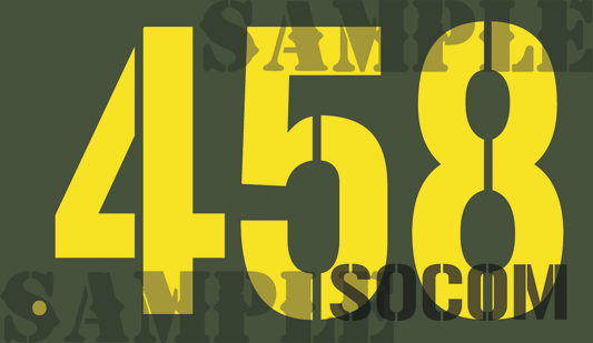 .458 SOCOM - Yellow - Stencil  - .50Cal