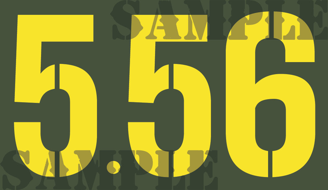 5.56 - Yellow - Stencil  - .50Cal