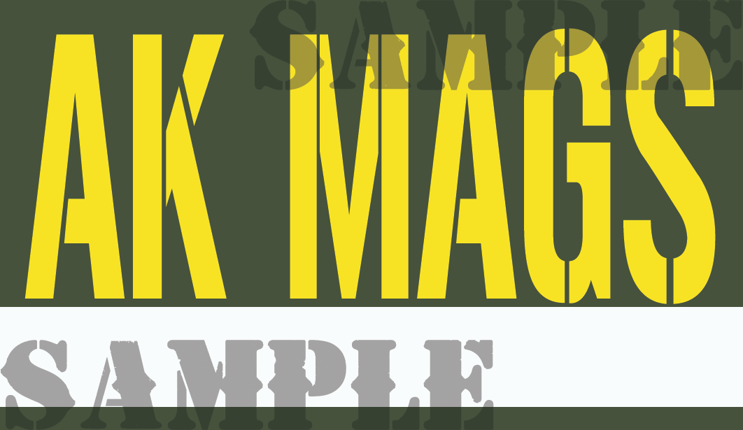 AK Mags - Qty/Note - Yellow - Stencil  - .50Cal (NC)