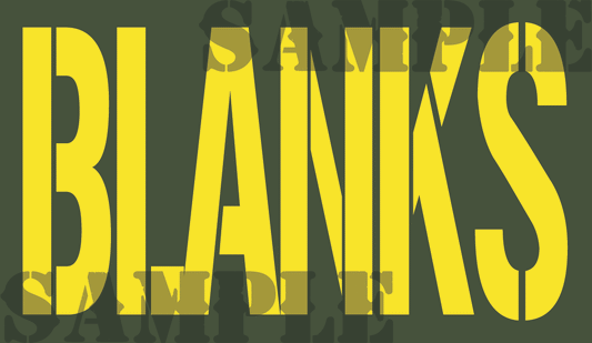 Blanks - Yellow - Stencil - .50Cal (NC)