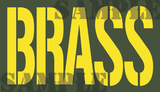 BRASS - Yellow - Stencil  - .50Cal (NC)