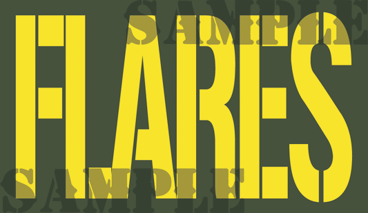 FLARES - Yellow - Stencil  - .50Cal (NC)