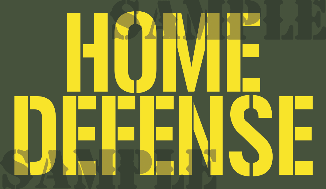 Home Defense - Yellow - Stencil  - .50Cal (NC)