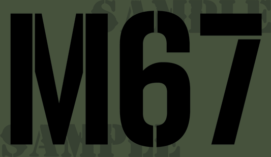 M67 - Black - Stencil  - .50Cal (NC)