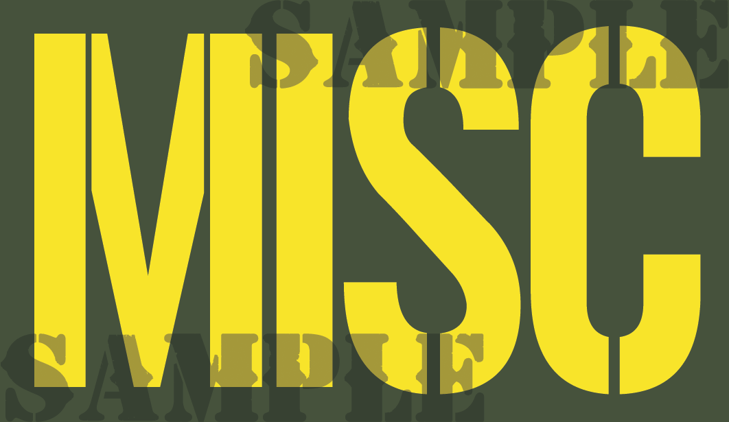 MISC - Yellow - Stencil   - .50Cal (NC)