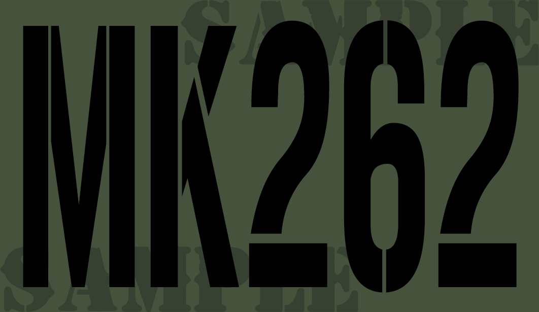 MK262 - Black - Stencil  - .50Cal