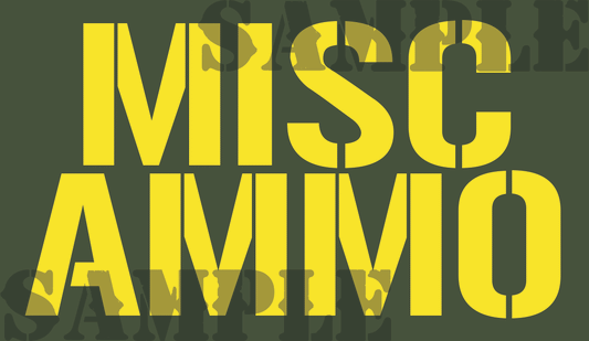 Misc Ammo Sticker - Yellow - Stencil  - .50Cal (NC)
