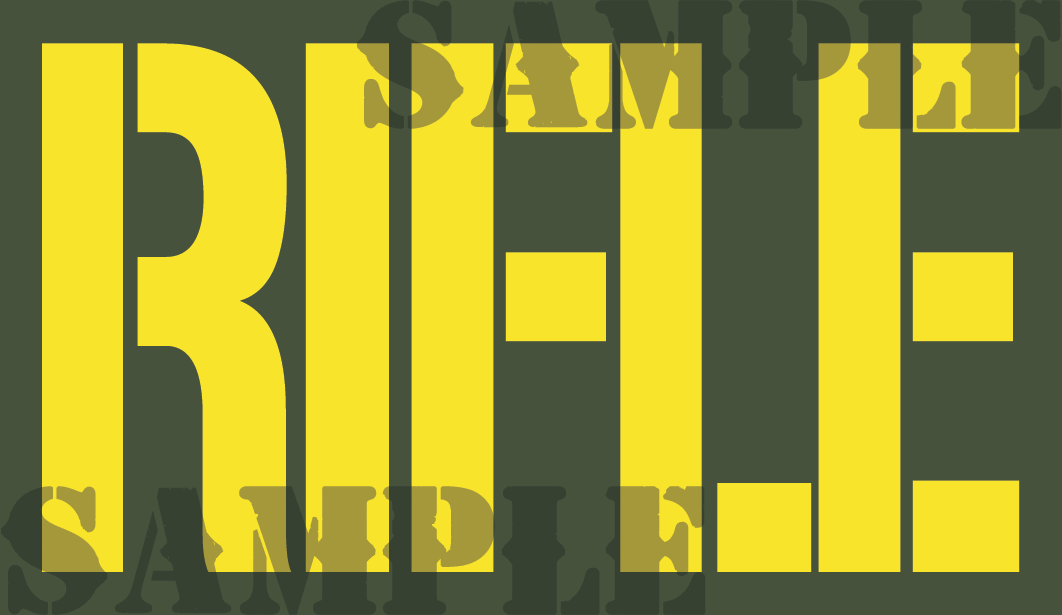 Rifle - Yellow - Stencil  - .50Cal (NC)