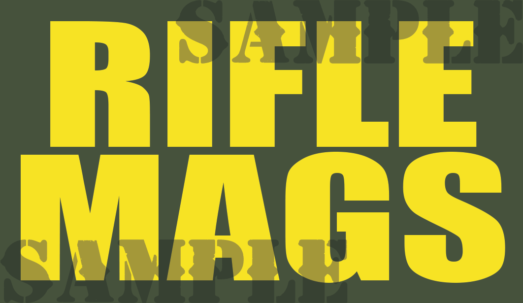 Rifle Mags Sticker - Yellow - Standard  - .50Cal (NC)