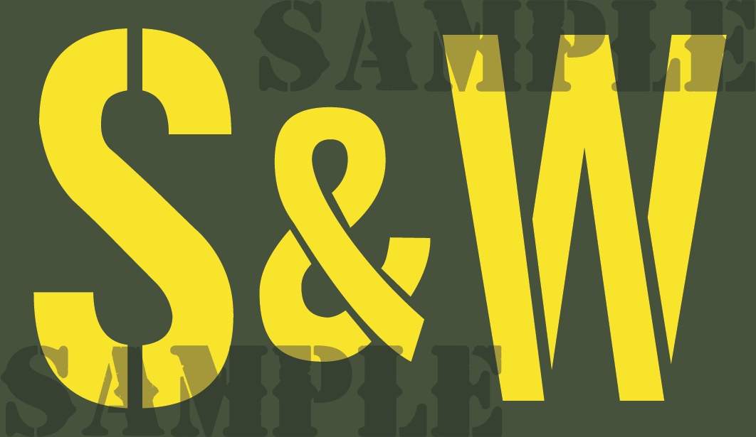 S&W - Yellow - Stencil  - .50Cal (NC)