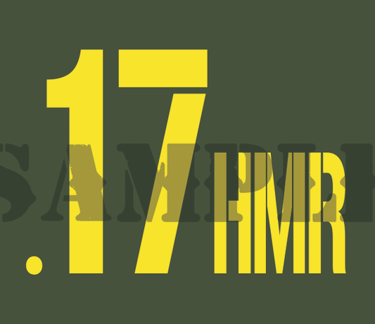 .17HMR - Yellow - Stencil (New) - .30Cal