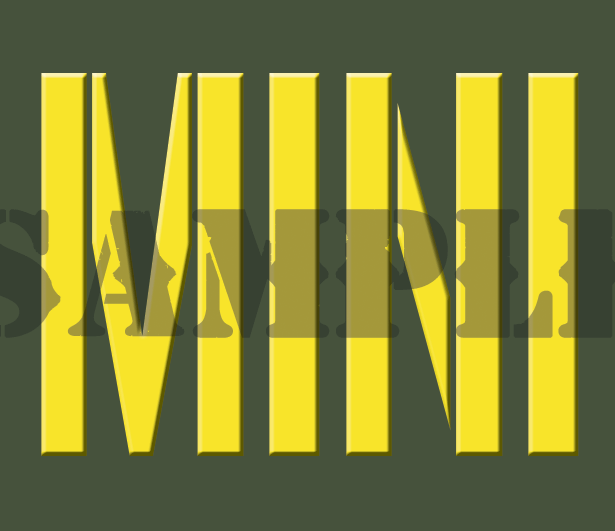 MINI - Yellow - Stencil  - .30Cal (NC)