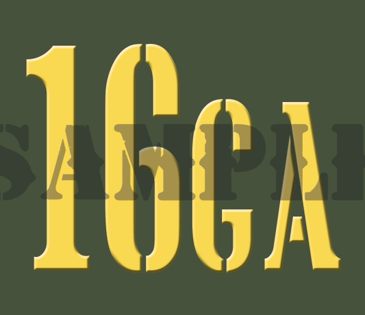 16GA - Yellow - Stencil  - .30Cal