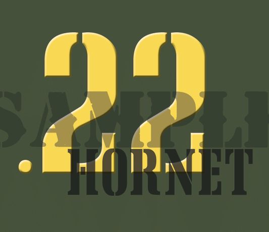 .22 Hornet - Yellow - Stencil  - .30Cal