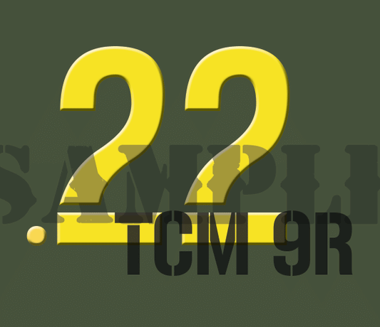 .22TCM 9R - Yellow - Stencil - .30Cal