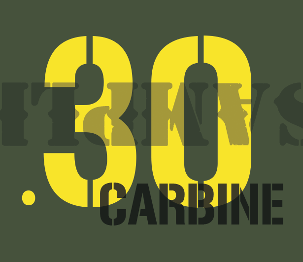 .30 Carbine - Yellow - Stencil (NEW) - .30Cal