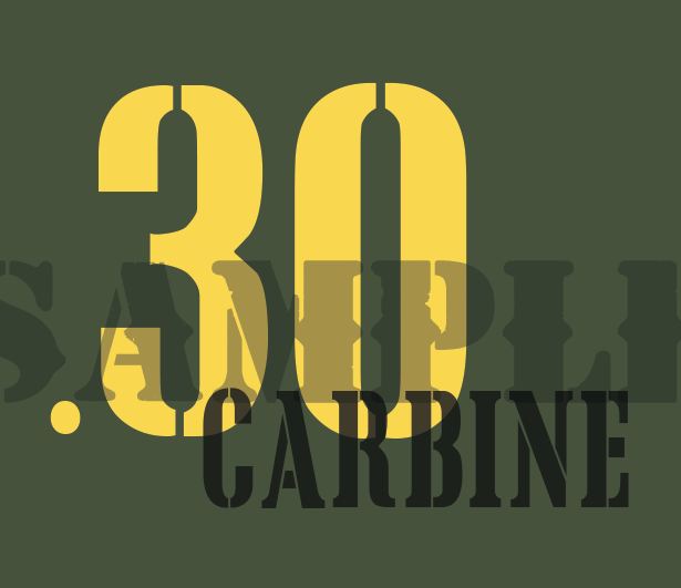 .30 Carbine - Yellow - Stencil  - .30Cal