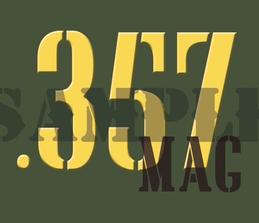 .357 Mag - Yellow - Stencil  - .30Cal