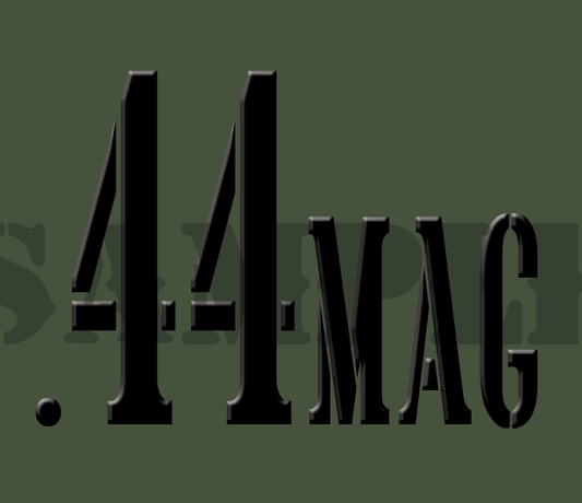 .44Mag - Black - Stencil  - .30Cal