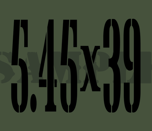 5.45x39 - Black - Stencil  - .30Cal