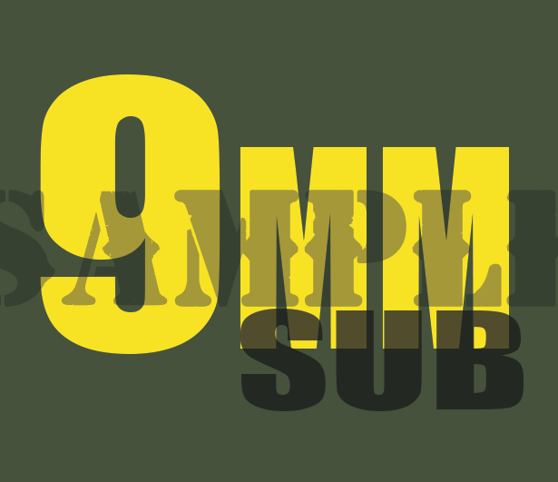 9mm Sub - Yellow - Standard   - .30Cal