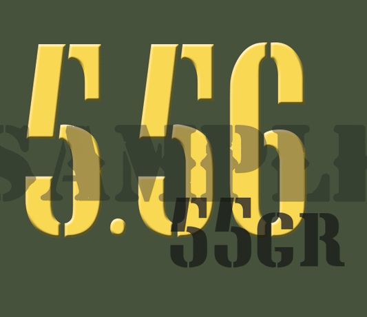 5.56 55gr - Yellow - Stencil  - .30Cal