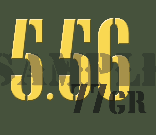 5.56 77gr - Yellow - Stencil  - .30Cal
