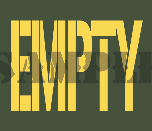 EMPTY - Yellow - Stencil  - .30Cal (NC)